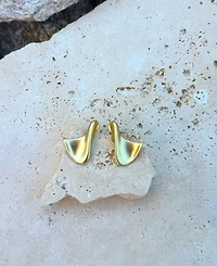 Adornia 14k Gold Plated Twist Stud Earrings