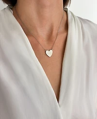 Adornia Silver 2-Piece Mama Heart Pendant Necklace Set