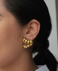 Adornia 2-Piece Statement Heart Stud Earrings Set