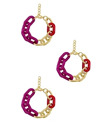 Adornia Gold 3-Pc. Color Link Bracelet Set