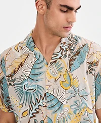 Sun + Stone Men's Reed Printed Short-Sleeve Camp Shirt, Macy's Exclusive