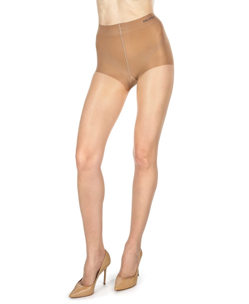 MeMoi Women's Nudes Ultra Bare Toeless Luxe Pantyhose with High-Cut Control Top