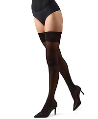 MeMoi Women's Second Skin Semi-Opaque Thigh Highs