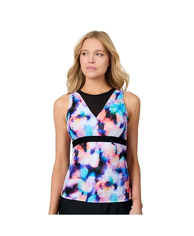 Free Country Women's Mesh V-Neck Tankini Top