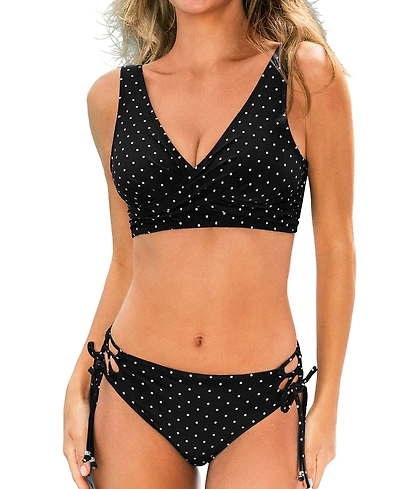 Cupshe Women's Wide Strap Crisscross Tie Side Bikini Set