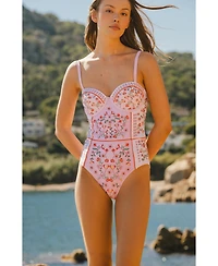 Jessie Zhao New York Women's Blush Botanica One Piece Swimsuit
