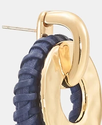 Style & Co Gold-Tone Braided Doorknocker Earrings, Macy's Exclusive