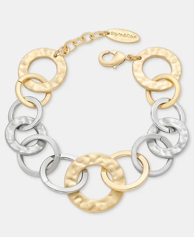 Style & Co Two-Tone Link Chain Bracelet, Macy's Exclusive