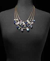 Style & Co Gold-Tone Beaded Three-Layer Necklace, Macy's Exclusive