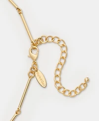 Style & Co Gold-Tone Long Disc Pendant Necklace, Macy's Exclusive