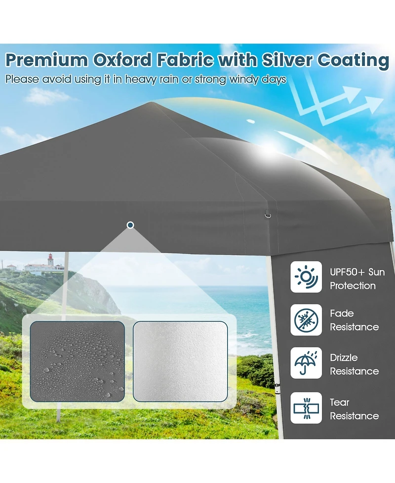 Sugift 14 x 9.2 ft Pop Up Canopy Tent with Convertible Awning Sidewalls