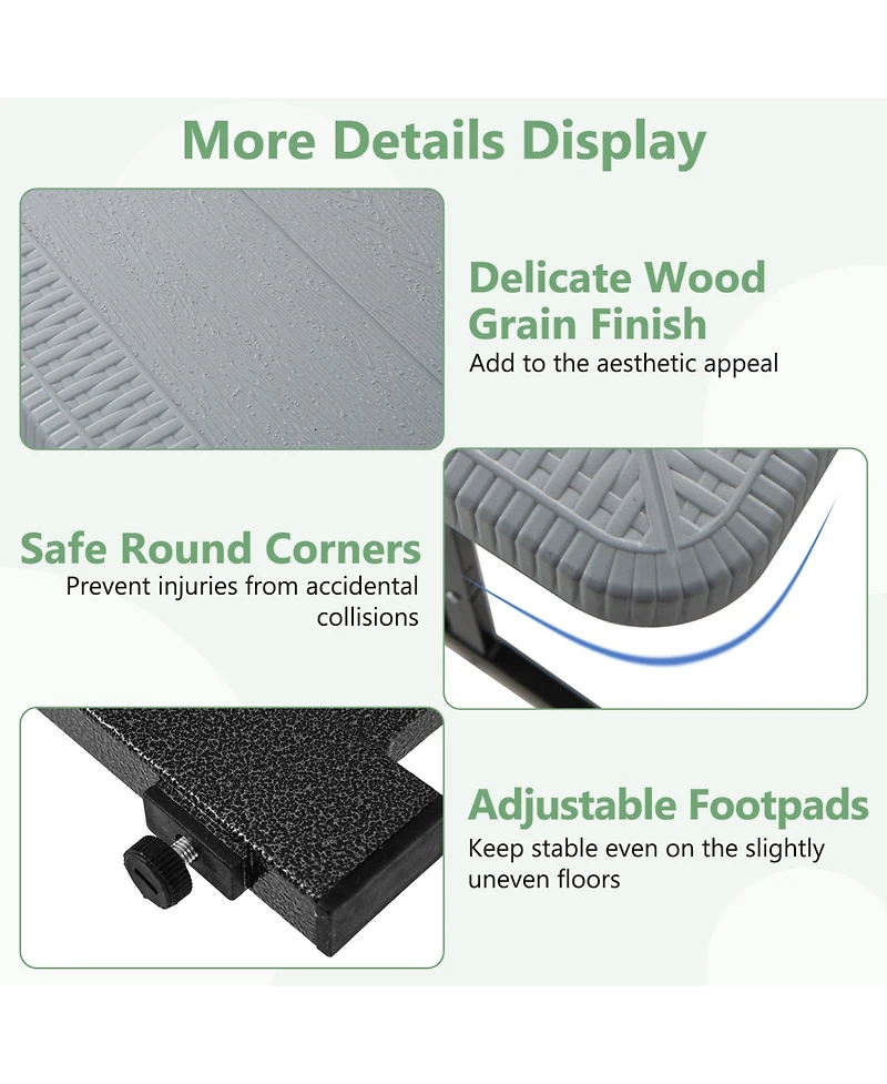 Sugift Outdoor Picnic Table Bench Set for Two to Four People