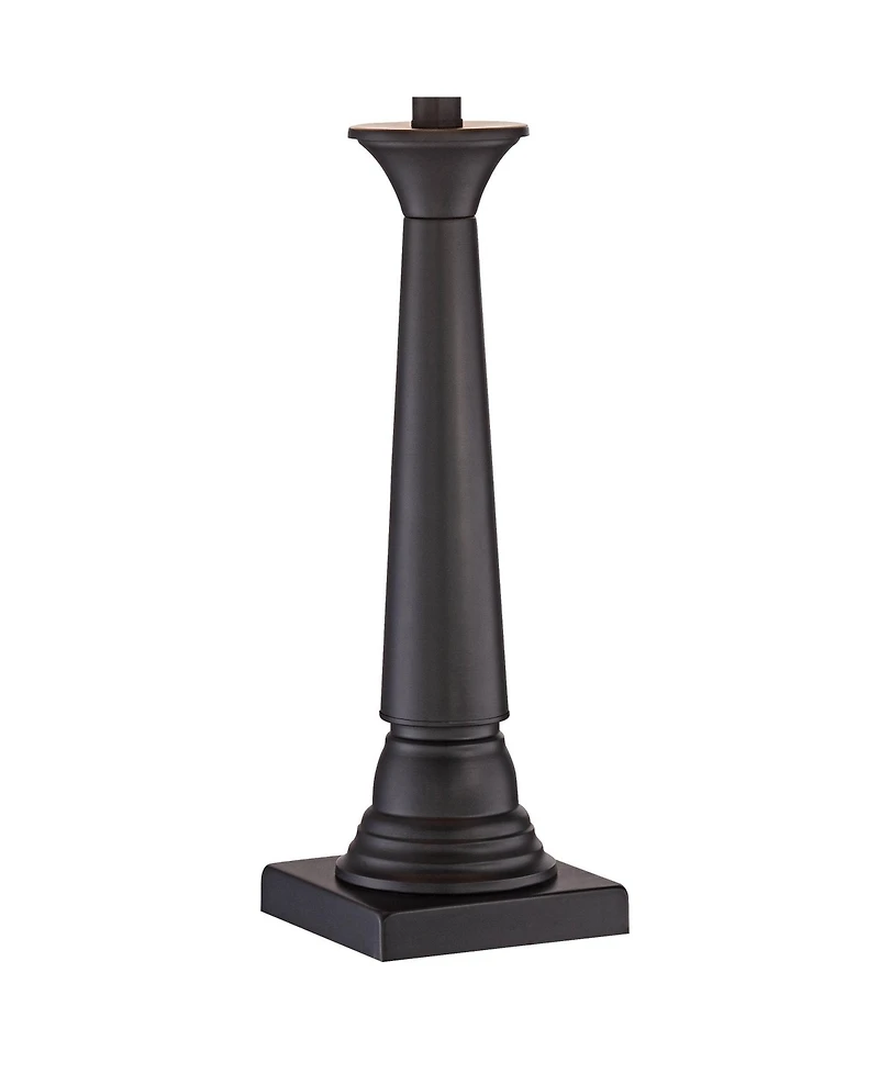 360 Lighting Dolby 28" Tall Column Modern Table Lamps Set of 2 WiFi Smart Socket Bronze Metal Living Room Bedroom