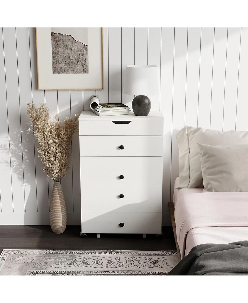 Sugift Small Vanity Desk Set with Flip Top Mirror and Lights