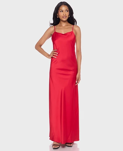 Alex & Sophia Juniors' Scoop Neck Gown