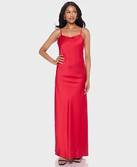 Alex & Sophia Juniors' Scoop Neck Gown