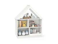 Slickblue House-Shaped 3-Tier Toy Organizer with Open Storage Shelves