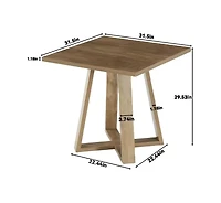 Tribesigns Square Dining Table for 2/4, Wooden Kitchen Table, 31.5" Dining Table (Only Table)