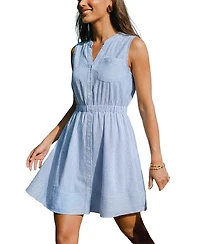 Cupshe Women's Sea Bliss Striped Mini Beach Dress