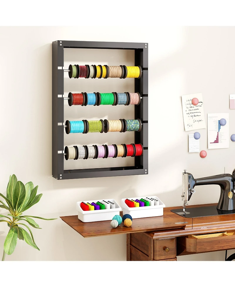 Sugift Wire Spool Rack with Four Rods for Industrial Retail Use