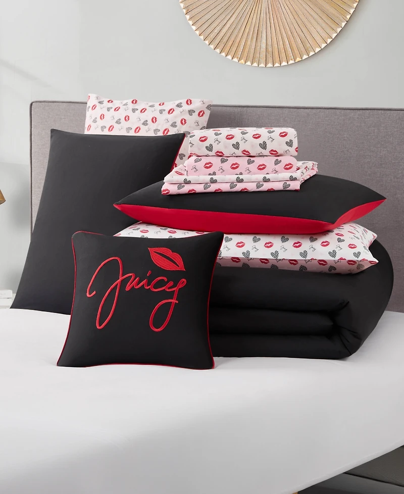 Juicy Couture Glam Girl Reversible Bed in a Bag 8-Pc. Comforter Set