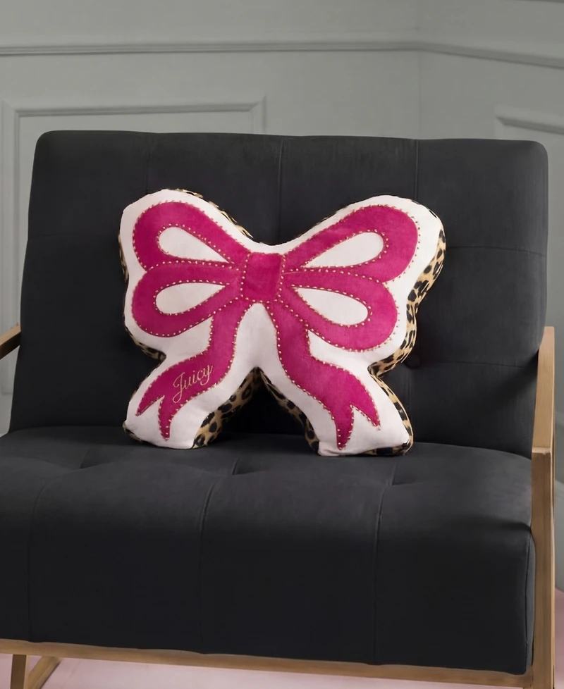 Juicy Couture Shaped Decorative Pillow, 18" x 18"