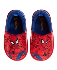 Spider-Man Toddler Marvel Spiderman Kids' Slippers Cozy, Plush, and Fun House Footwear