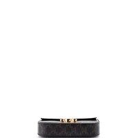 Pre-Owned Celine Small Triomphe Chain Shoulder Bag Triomphe Coated Canvas