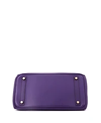 Pre-Owned HERMES Birkin 30 Handbag Purple Swift with Gold Hardware