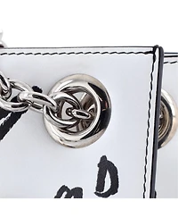 Pre-Owned Dolce & Gabbana 3.5 Chain Bucket Bag Graffiti Printed Leather