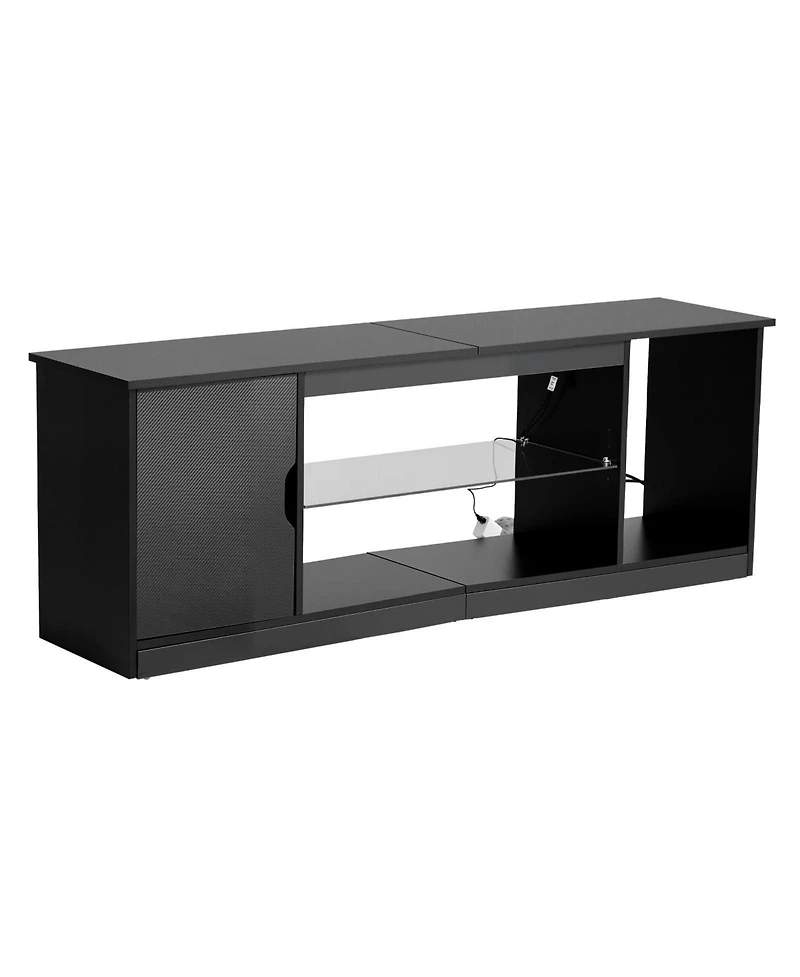 Sugift Tv Stand for 65inches Tv, Modern Entertainment Center with Storage