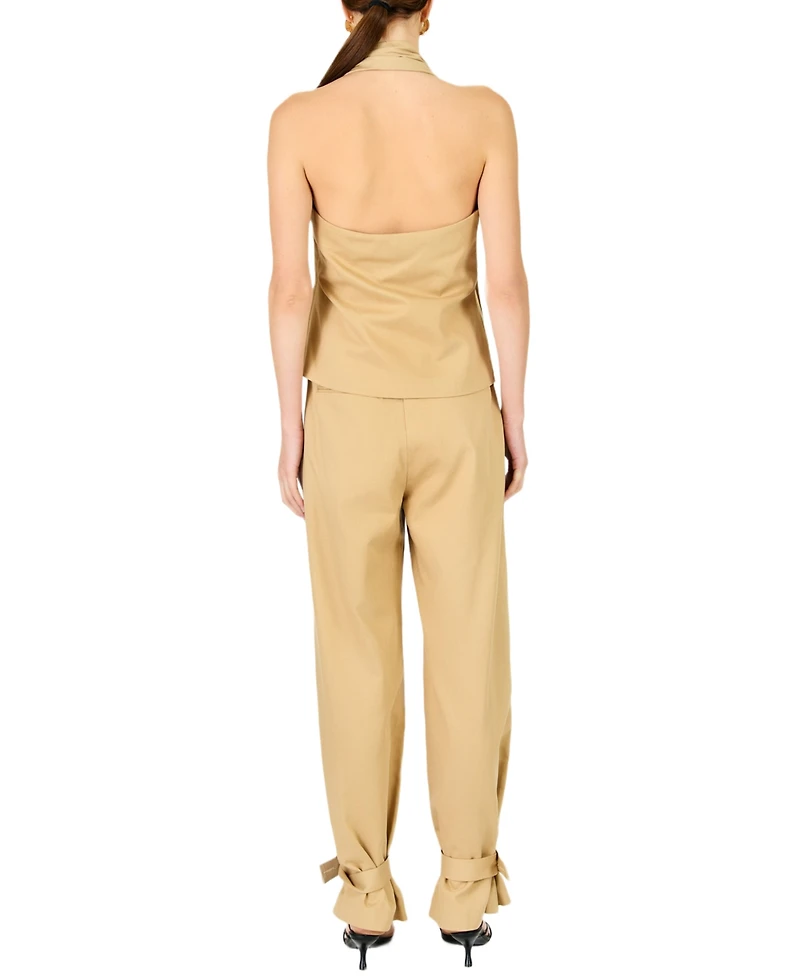 Line & Dot Women's Halter Neck Sleeveless Top