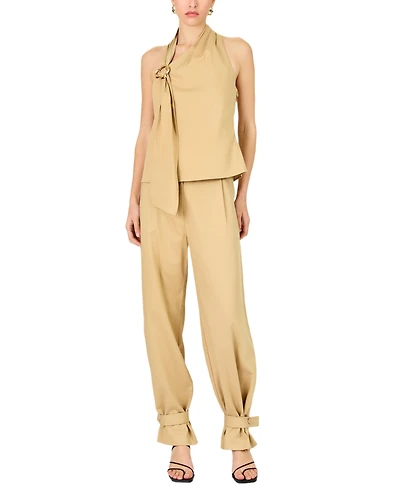 Line & Dot Women's Wide-Leg Mid-Rise Pants