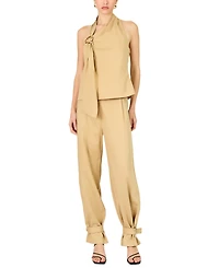 Line & Dot Women's Wide-Leg Mid-Rise Pants