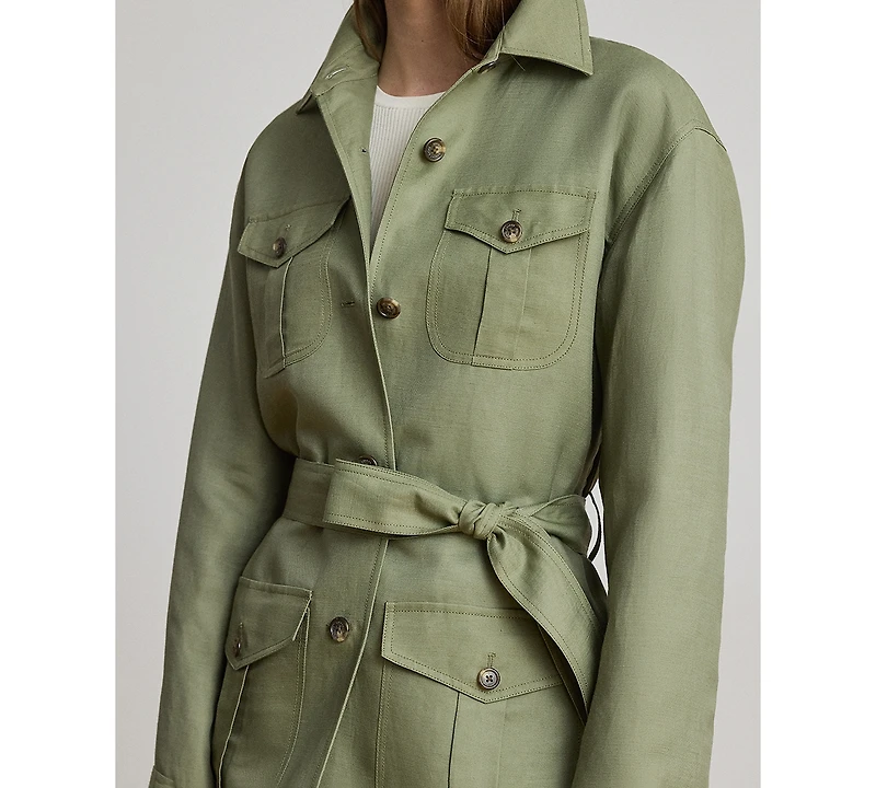 Lauren Ralph Petite Spread Collar Twill Field Jacket
