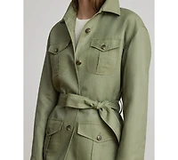 Lauren Ralph Petite Spread Collar Twill Field Jacket