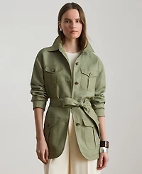 Lauren Ralph Petite Spread Collar Twill Field Jacket