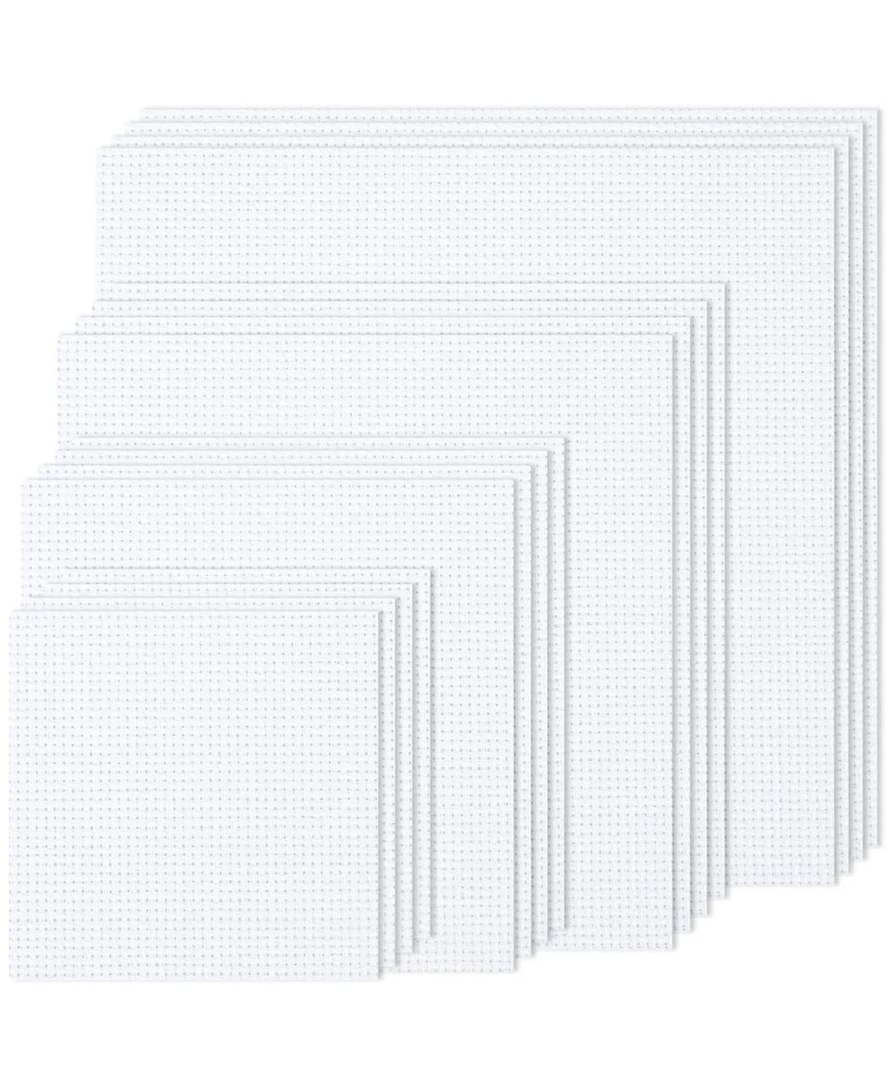 Gnuadz 16 Pcs 14 Ct Cross Fabric Aida Cloth Craft Embroidery Classic Reserve Home Diy Handmade Needlework Decoration