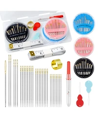 Gnuadz 90pcs Hand Sewing Set Embroidery Threaders Removal Thimble Tape Measure