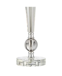 Vienna Full Spectrum Jolie Traditional Glam Table Lamps 26" High Set of 2 stick Clear Crystal Glass Shade for Bedroom Living Room Bedside