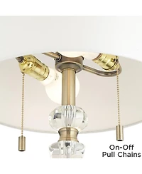 Vienna Full Spectrum Jordan 27 1/2" Tall Traditional Table Lamp Pull Chain Brass Finish Metal Crystal Single Living Room Bedroom