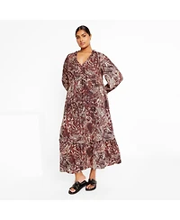 City Chic Women's Gaia Print Dress