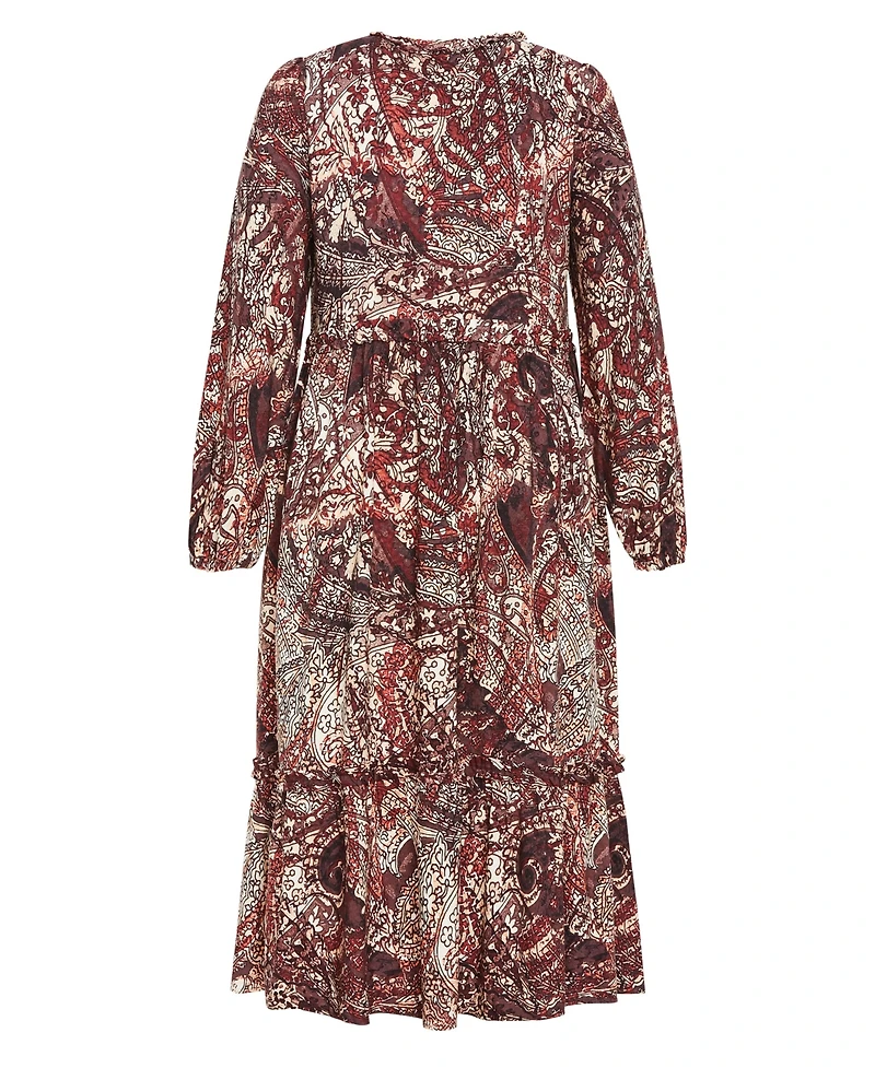 City Chic Women's Gaia Print Dress