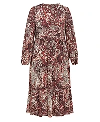 City Chic Women's Gaia Print Dress