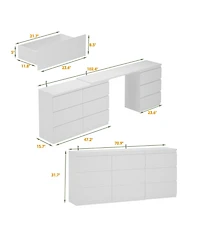 Famapy 9-Drawer Retractable Dresser Bedroom Storage Organizer