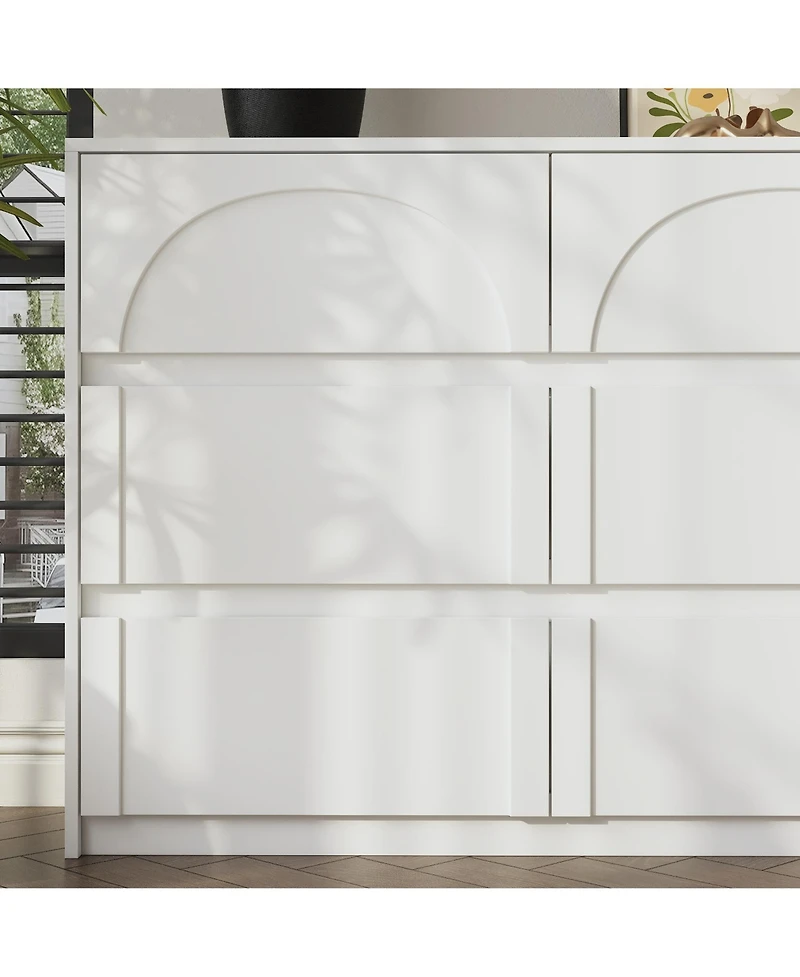 Famapy 63" 9-Drawer Wooden Dresser with Elegant Design – Bedroom Storage Chest