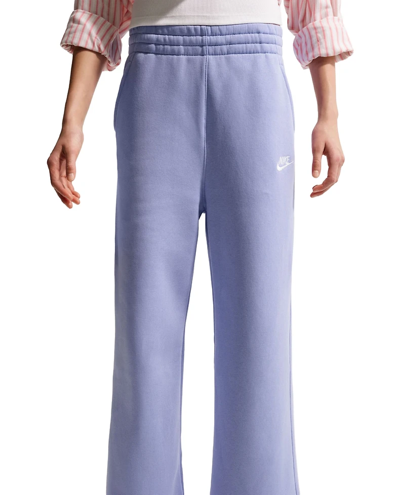Nike Big Girls 7-16 Sportswear Club Fleece Wide-Leg Sweatpants