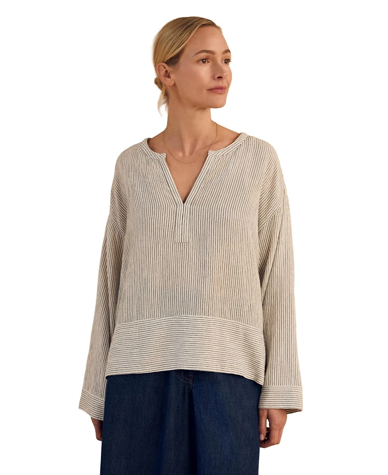 Celtic & Co. Women's V Neck Relaxed Swing Top
