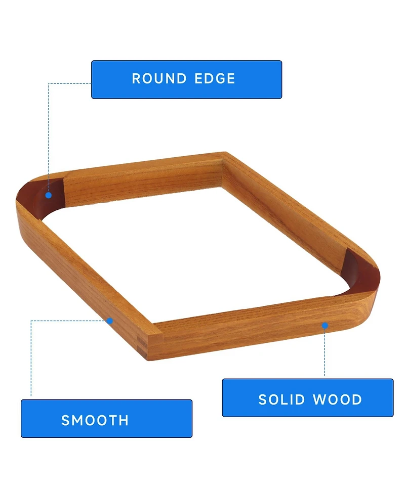 Gse Games & Sports Expert Solid Wood 8 Ball Triangle and 9 Diamond Pool Racks for 2 1/4" Balls