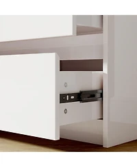 Famapy 63" High Gloss 9 Drawer Dresser,Modern Bedroom Chest